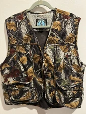 Master Sportsman Rugged Outdoor Gear Camo Zip Hunting Vest ~Large