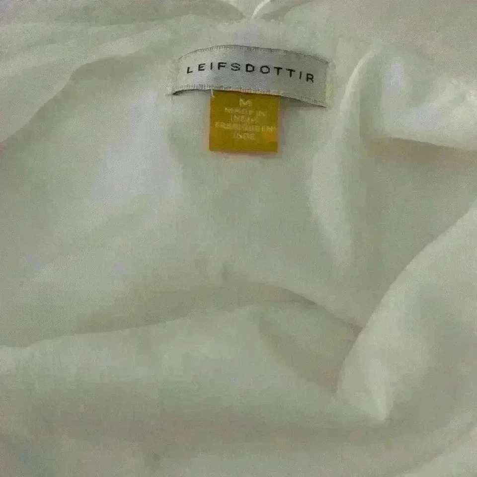 Anthropologie leifsdottir белый марлевый хлопок платье средний классный асимметричный midi - Изображение 3 из 4