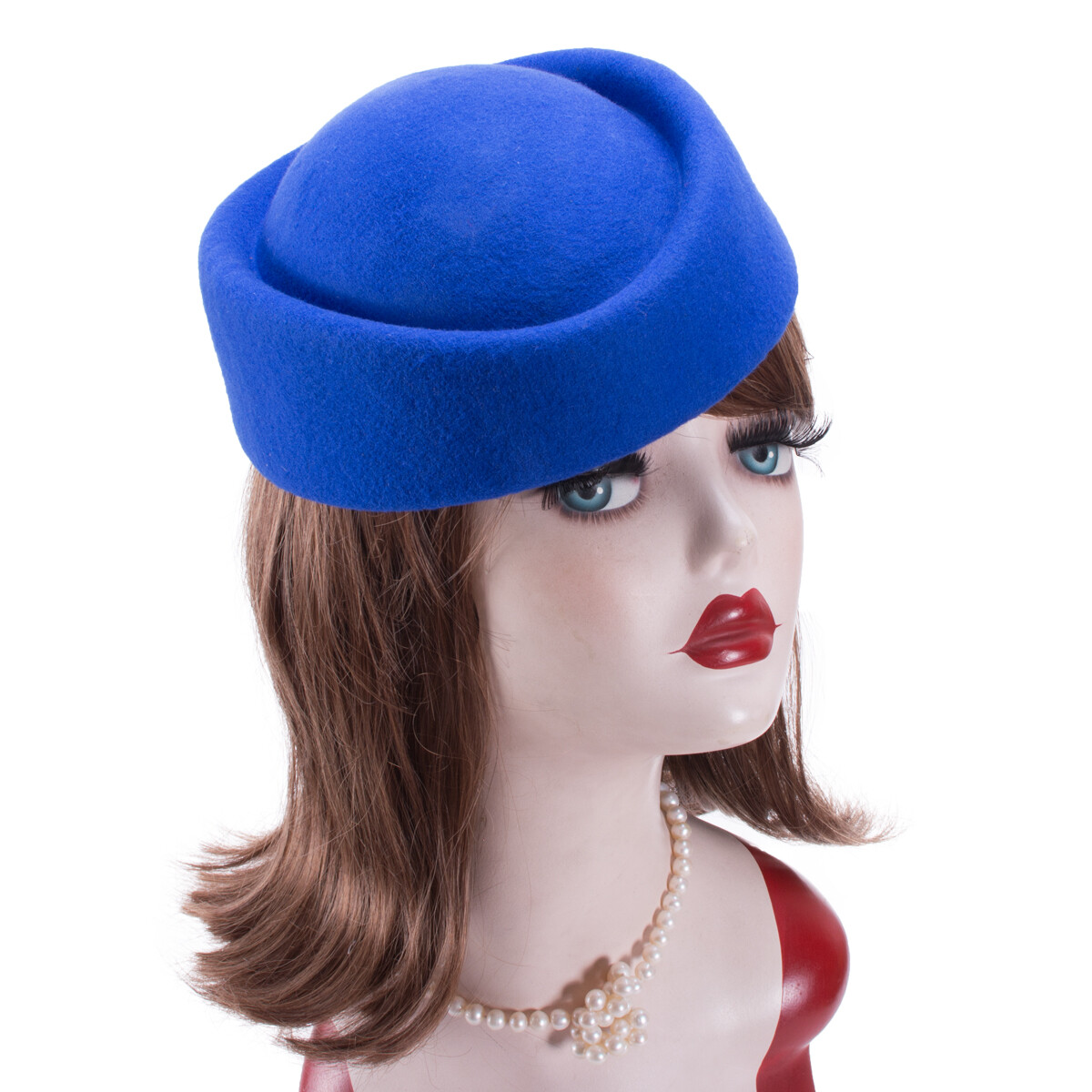 5216 Cocktail Fascinator Base Wool Air Hostesses Pillbox Hat Millinery Cocktail Fascinator Base Wool Air Hostesses Pillbox Hat  main image 2