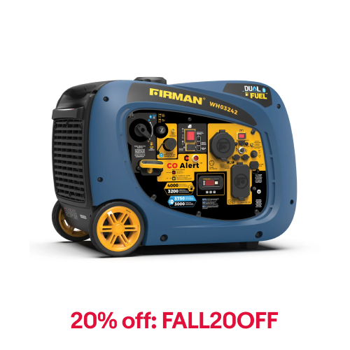FIRMAN WH03242F 4000W Electric Start Dual Fuel Inverter Generator - Refurbished