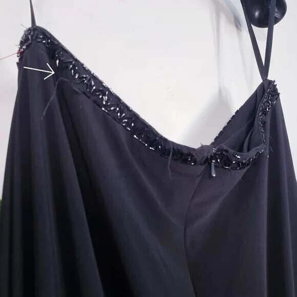 Vestido Largo Negro 12 Grandes ALYCE París Corto Brillo Cuentas Baile de graduación Boda 2 Piezas NUEVO Foto 4 de 4