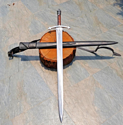 Handmade Hand Forged Carbon Steel Viking Sword, Battle Ready Medieval Sword