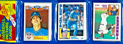 1984 Topps Baseball Rack Pack Shows Dale Murphy and Nolan Ryan From New Case