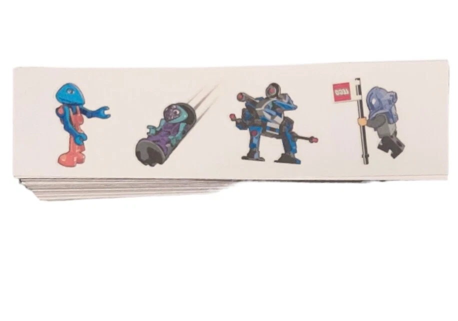 Lote de 10 piezas LEGO auténtico de colección 2001 tatuaje temporal 4 en cada hoja favores de fiesta Foto 3 de 3