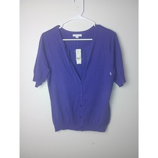 New York & Company Y2K NWT Deep V Neck Blouse Women Size Medium Top Gift Holiday