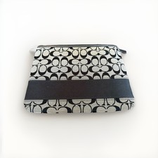 Coach Black Signature Jacquard Stripe Padded Sleeve Tablet Case 8"X 11"