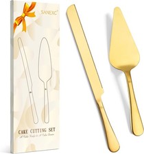 Cake Cutting Set for Wedding - Extended Cake Knife And Server Set Thickened