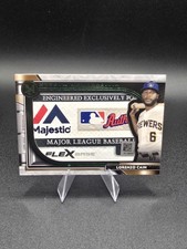 2021 Topps Museum Lorenzo Cain Laundry Tag Relic 1/1 *slight corner damage*