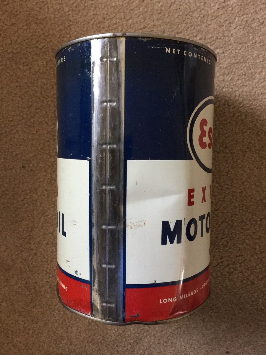 Vintage Esso Extra Motor Oil Five Quart Can | eBay