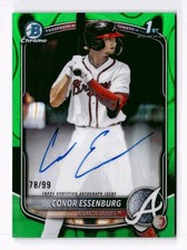 2025 Bowman 1st #CPA-CE Conor Essenburg Chrome Auto Green Lava Refractor #/99
