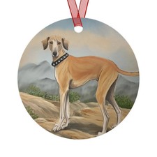 Sloughi - Christmas Tree Metal Ornaments
