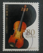 Used JAPAN STAMP 2011 50th Anniv. Tokyo Bunka Kaikan Violin Musical Instrument