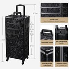 Byootique Rolling Makeup Train Case with Portable Cube Case Cosmetic Organizer — photo 7