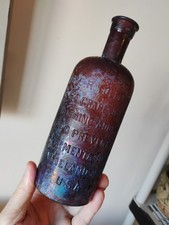 DR.E.R.TULLER'S PURE GRAPE JUICE FERMENTATION VINELAND,NJ AMBER 1890s BOTTLE