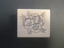 Flower Cluster - Rubber Stamp - Wood Mounted - Used
