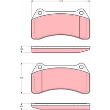 TRW GDB1512 Bremsbelagsatz für JAGUAR XJ X350 X358 Bremse Bremsbeläge