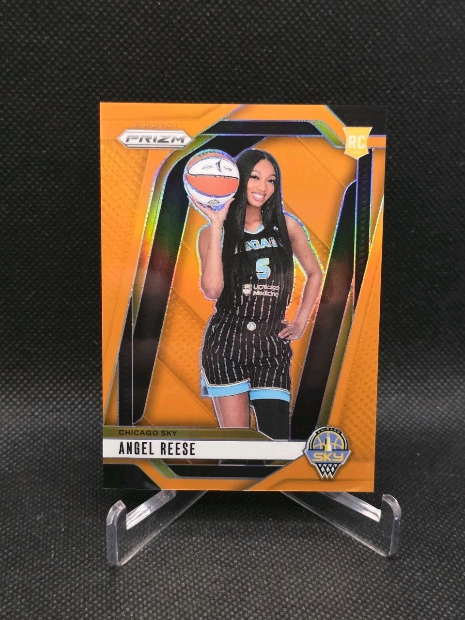 2024 Panini Prizm WNBA #147 Angel Reese RC Orange Prizm /99 Rookie Sky