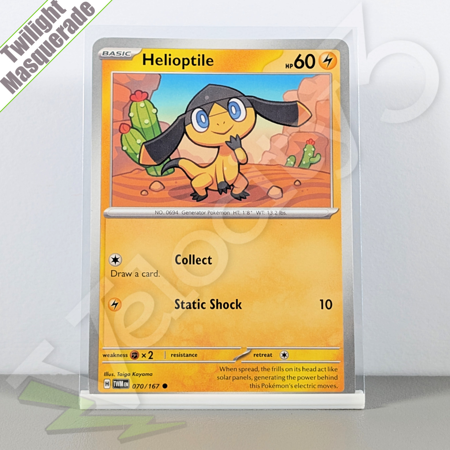 Pokemon TCG Card - Helioptile 70/167 Common | Twilight Masquerade (2024) TWM