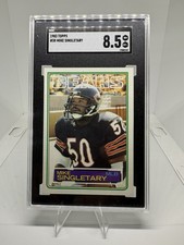 1983 Topps Mike Singletary Rookie Card (RC) SGC 8.5 Hall of Fame Chicago Bears. rookie card picture