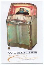 Wurlitzer Jukebox Continental 2000 Advertising Postcard