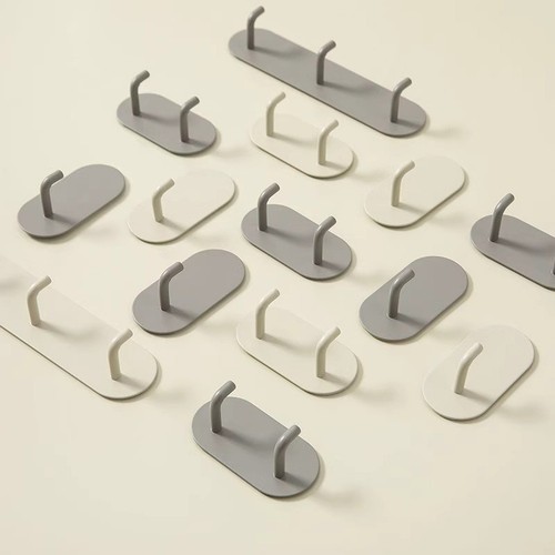 Wytrzymałe żelazne haczyki ścienne Lepki tył Nie wymaga wiercenia w łazience - Zdjęcie 1 z 24