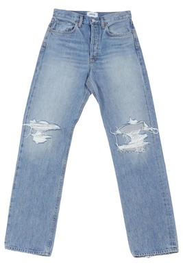 AGOLDE BLUE RIPPED DENIM JEANS W24 UK 6