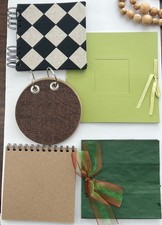 LOT of 5 Unique CUSTOM MADE ALBUMS 6x6" 8" Scrapbook Junk ART Travel Journal