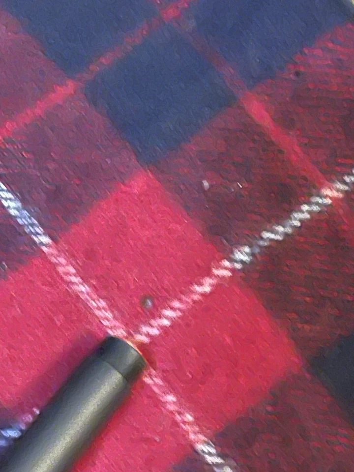 Винтажный красный шотландский шарф в клетку с бахромой Sears - Изображение 4 из 4