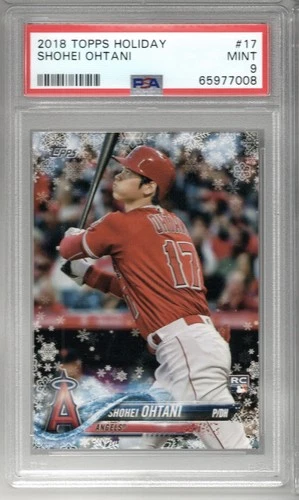 2018 Topps Holiday Shohei Ohtani PSA 9 Rookie Card Angels Snowflakes RC