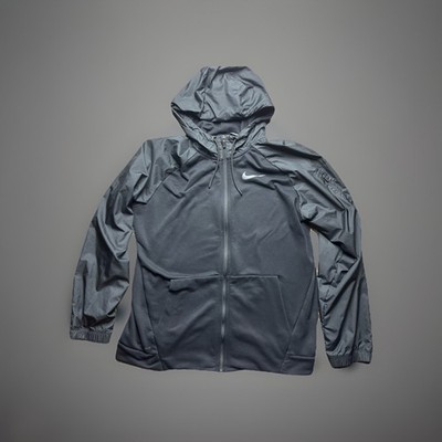 Nike Dry Men's L Utility Core Full Zip Athletic Hoodie Jacket Black AH6244 