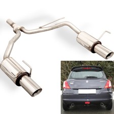 FOX Duplex Sportauspuff je 1x90mm mit Absorber für Suzuki Swift Sport IV 4x4