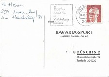 GERMANY. POSTMARK. AHRENSBURG. 1972