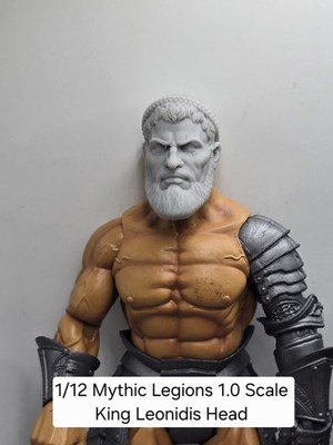 3d Printed 1.0 Head For Mythic Legions 1/12 Scale KING LEONIDIS HEAD