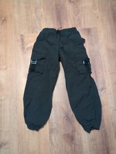 Zara Cargo Jogger Pants Casual Cargo Elastic Waist Size 10 140 cm Grey