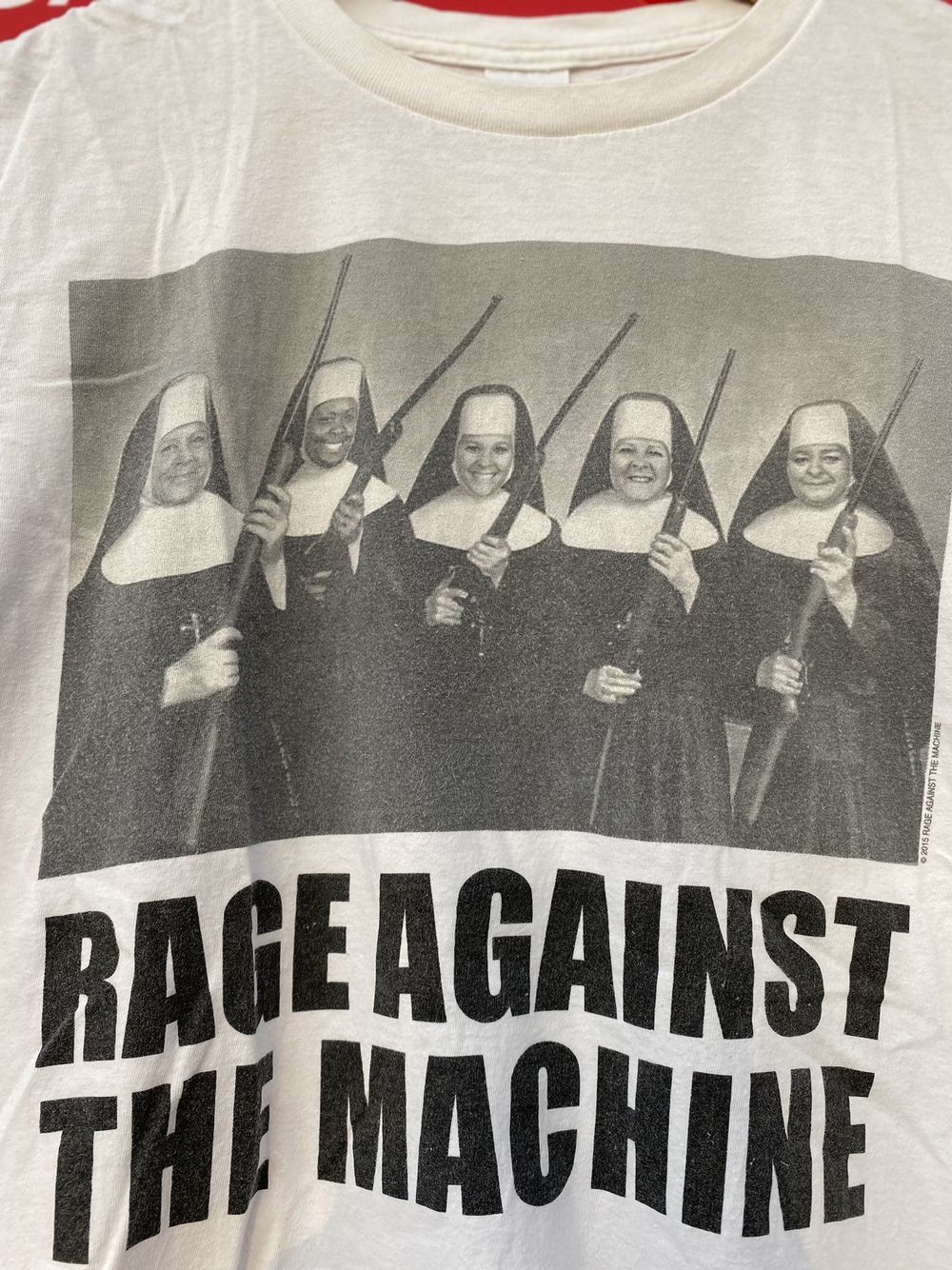 Rage against the machine vintage white short sleeve all sizes QT3743