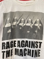 Rage against the machine vintage white short sleeve all sizes QT3743