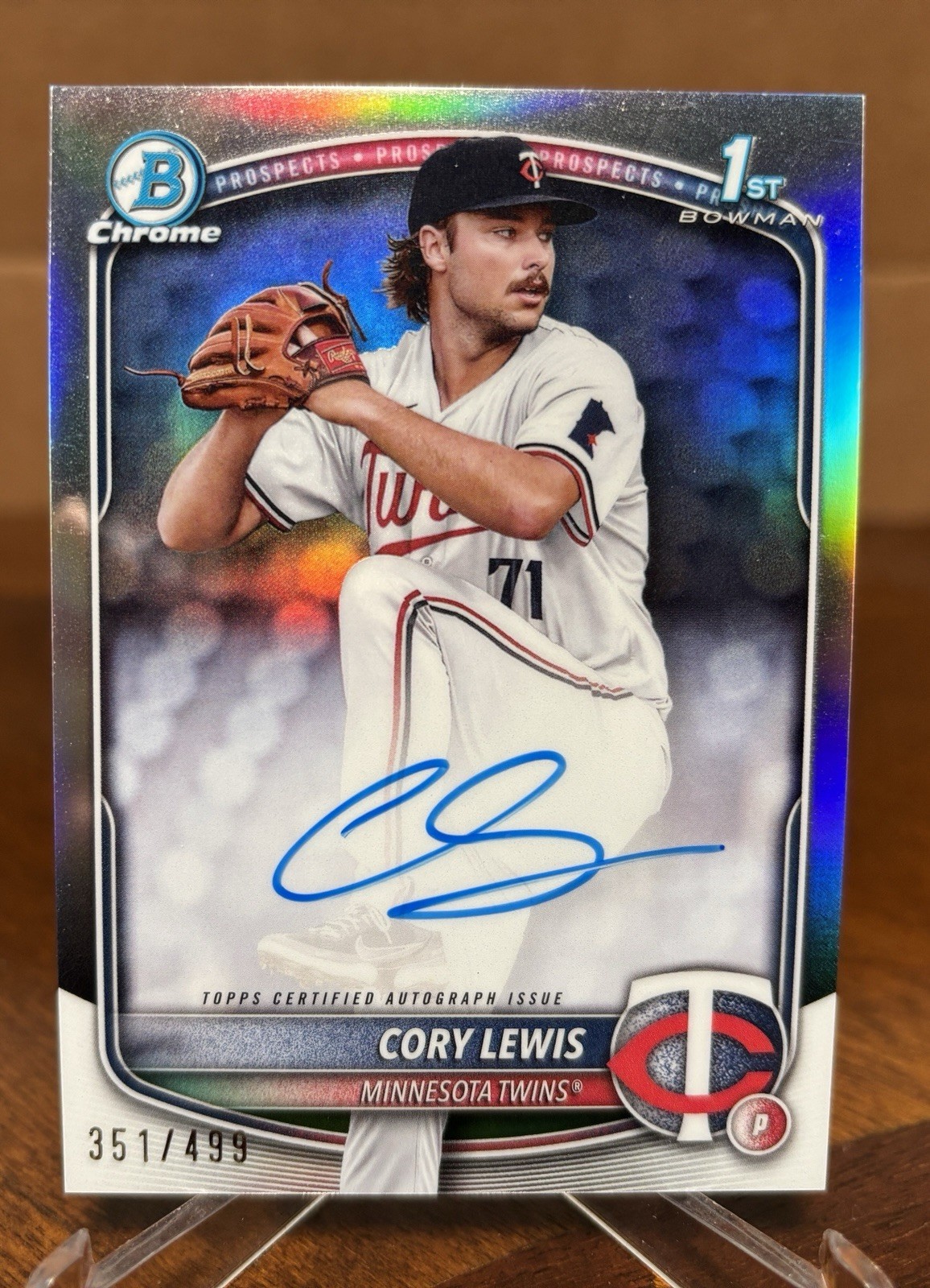 CORY LEWIS 2025 BOWMAN CHROME 1ST REFRACTOR TWINS AUTO /499