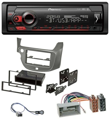 Pioneer MP3 USB DAB Bluetooth Autoradio für Honda Jazz (ab 2009) - silber - Bild 1 von 2