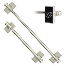 TidyFriend Magnetic Towel Holder for Refrigerator - 2 Pack Classic Silver