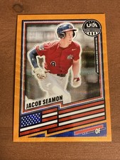 2026 PANINI USA STARS & STRIPES PRIZM JACOB SEAMON #199 ORANGE WAVE 45/75 NM+