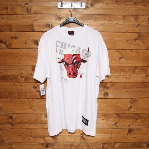 T-Shirt NBA CHICAGO BULLS Taille 2XL Usagé (SA2236) Blanche Vintage Homme