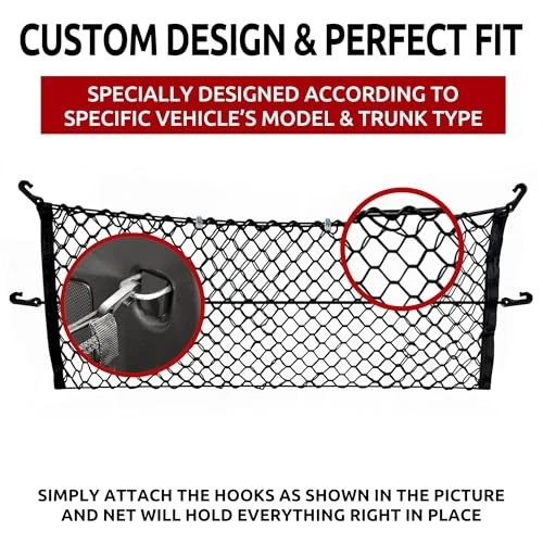 Stretchable Truck Bed Cargo Net for Chevrolet Equinox 2010-2017 4x4–7x7 ft with Foto 3 de 4