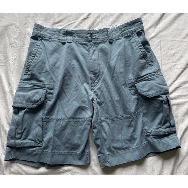 Polo Ralph Lauren Mens Cargo Shorts Blue Gray Cotton Twill Classic Fit