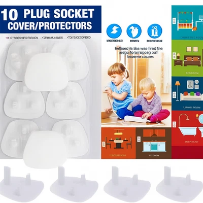 1- 10 X PLUG SOCKET COVER PROTECTOR BABY & CHILD SAFETY PROTECTOR SOCKET ELPINE