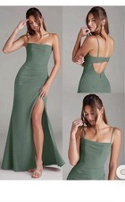 Azazie Leonis Women's Bridesmaid Dress - Eucalyptus ￼