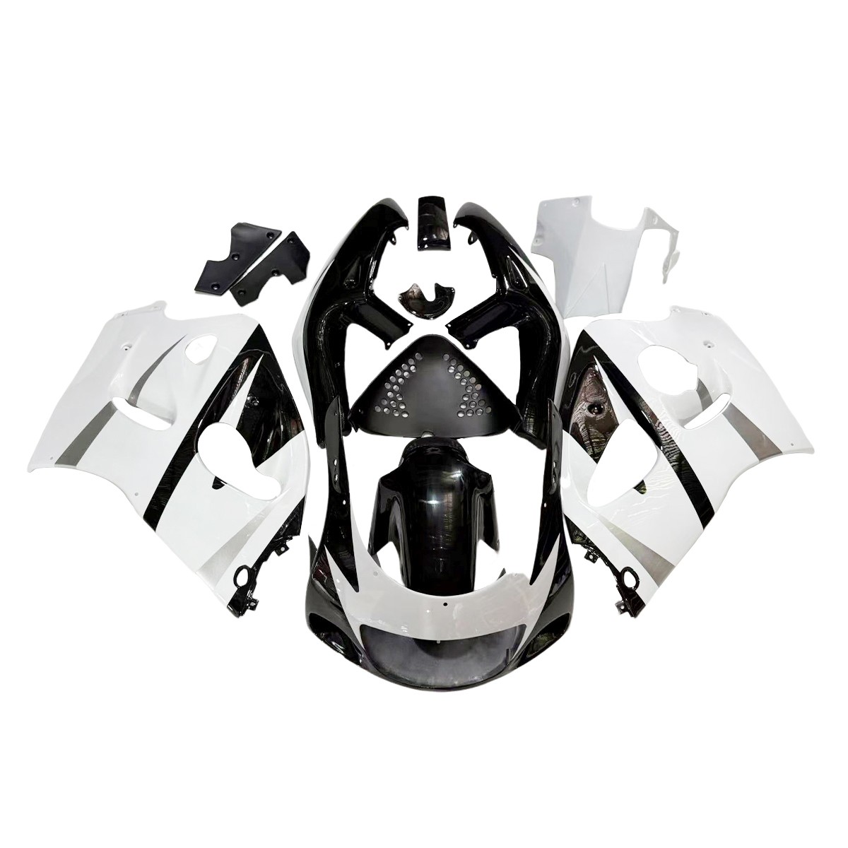 White Black Fairing Kit for 1996-1999 Suzuki GSXR600 GSXR750 Injection Bodywork
