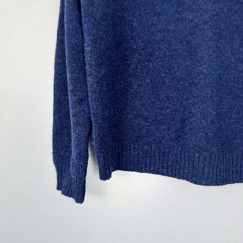 Wallace & Barnes Shetland Wolle Rundhals Pullover Ellenbogen Patches Blau Herren M - Bild 11 von 14