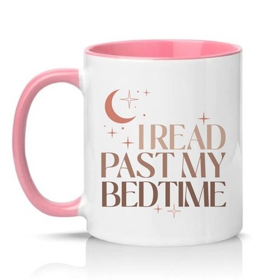 I Read Past My Bedtime Damen 11 Unzen Keramiktasse Bücherwurm Lesen Geschenk