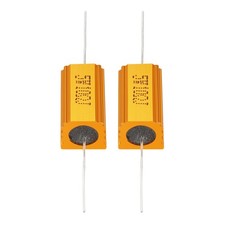 2 Pcs Aluminum Case Resistor, Great for Daily Use (Gold, 5W 10 Ohm)