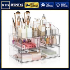 Acrylic Makeup Organizer with Drawers and Compartments 12 inches wide
